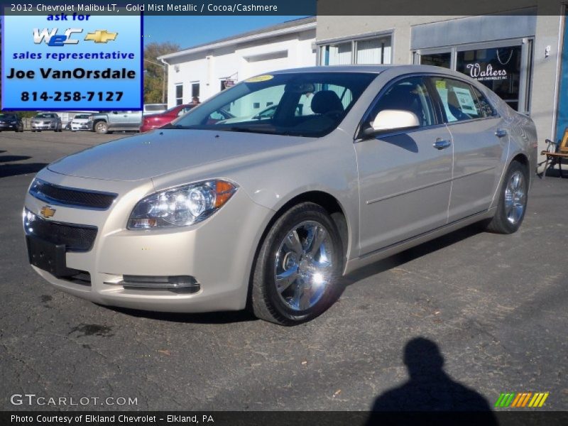 Gold Mist Metallic / Cocoa/Cashmere 2012 Chevrolet Malibu LT