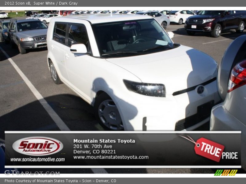 Super White / Dark Gray 2012 Scion xB