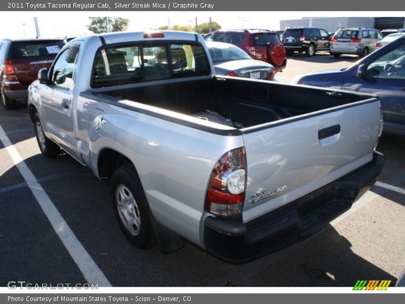 Silver Streak Mica / Graphite Gray 2011 Toyota Tacoma Regular Cab
