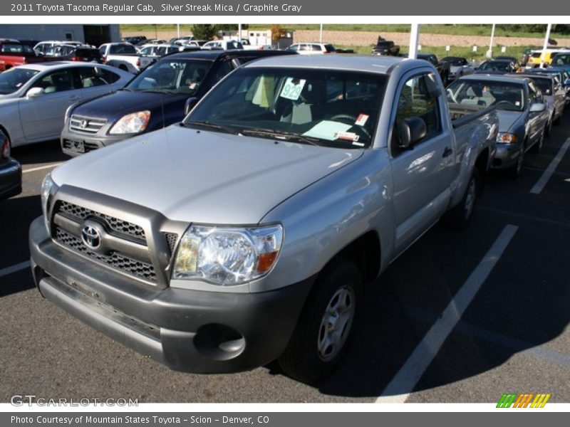 Silver Streak Mica / Graphite Gray 2011 Toyota Tacoma Regular Cab