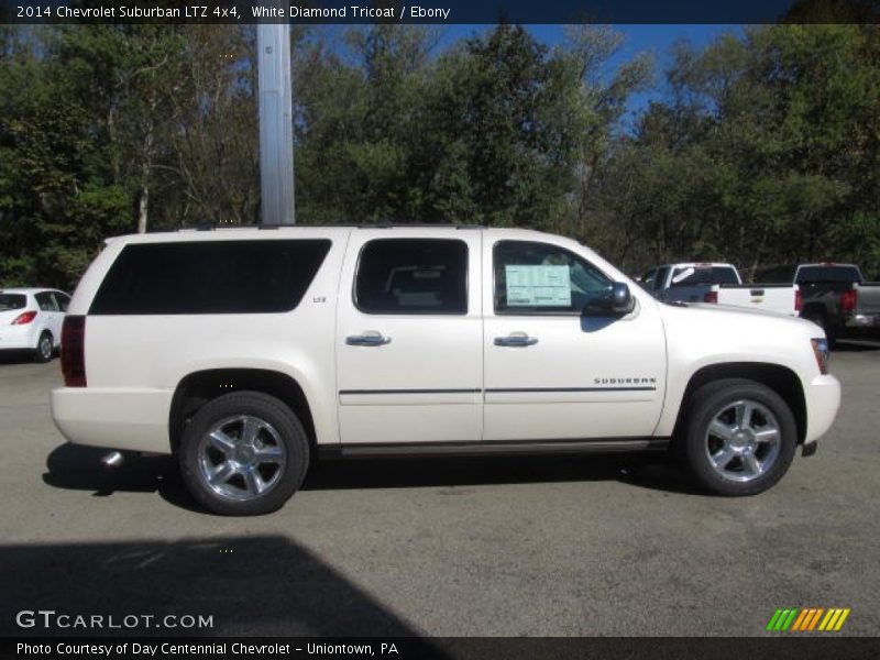 White Diamond Tricoat / Ebony 2014 Chevrolet Suburban LTZ 4x4