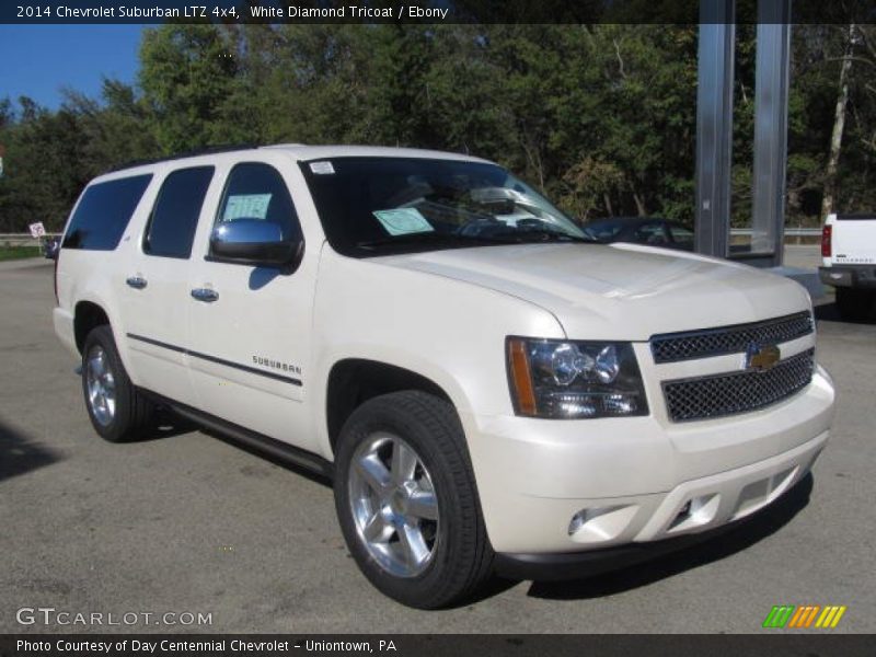 White Diamond Tricoat / Ebony 2014 Chevrolet Suburban LTZ 4x4
