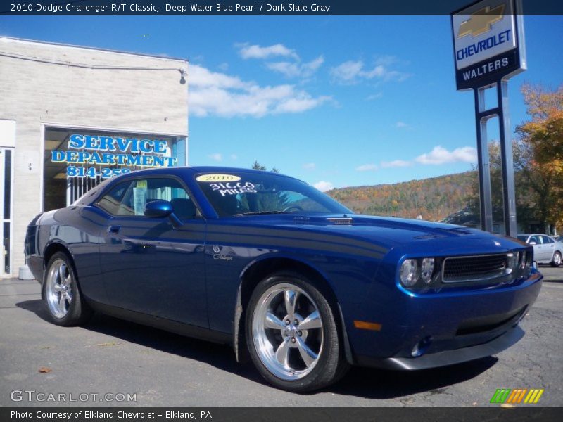 Deep Water Blue Pearl / Dark Slate Gray 2010 Dodge Challenger R/T Classic