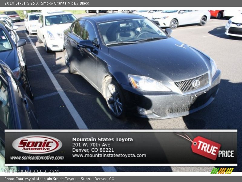 Smoky Granite Mica / Black 2010 Lexus IS 250