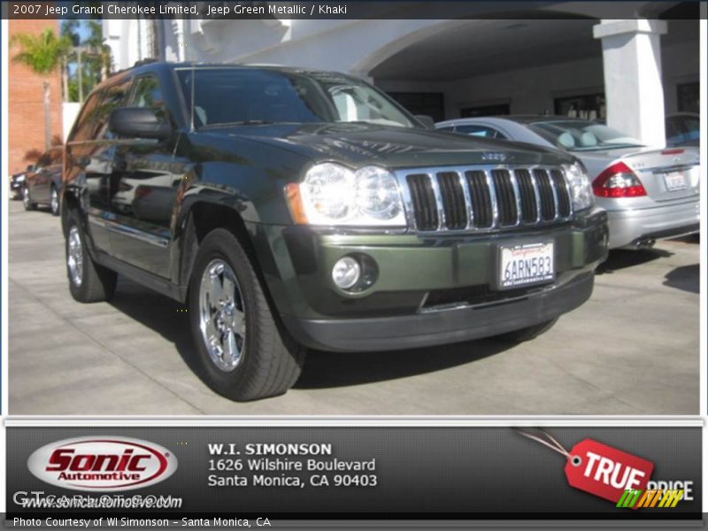 Jeep Green Metallic / Khaki 2007 Jeep Grand Cherokee Limited