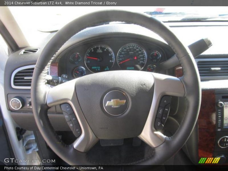 White Diamond Tricoat / Ebony 2014 Chevrolet Suburban LTZ 4x4