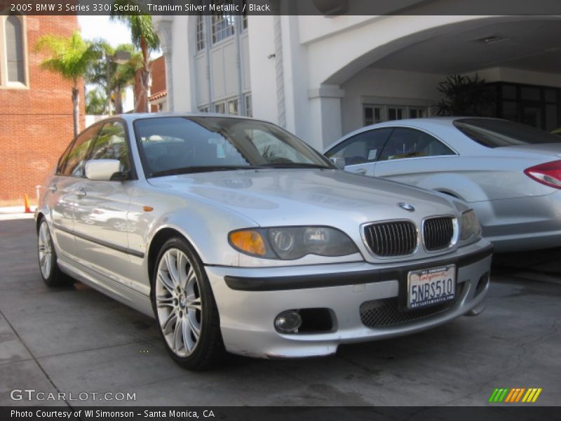 Titanium Silver Metallic / Black 2005 BMW 3 Series 330i Sedan