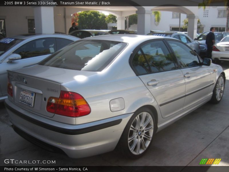 Titanium Silver Metallic / Black 2005 BMW 3 Series 330i Sedan