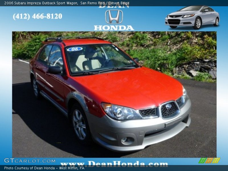 San Remo Red / Desert Beige 2006 Subaru Impreza Outback Sport Wagon