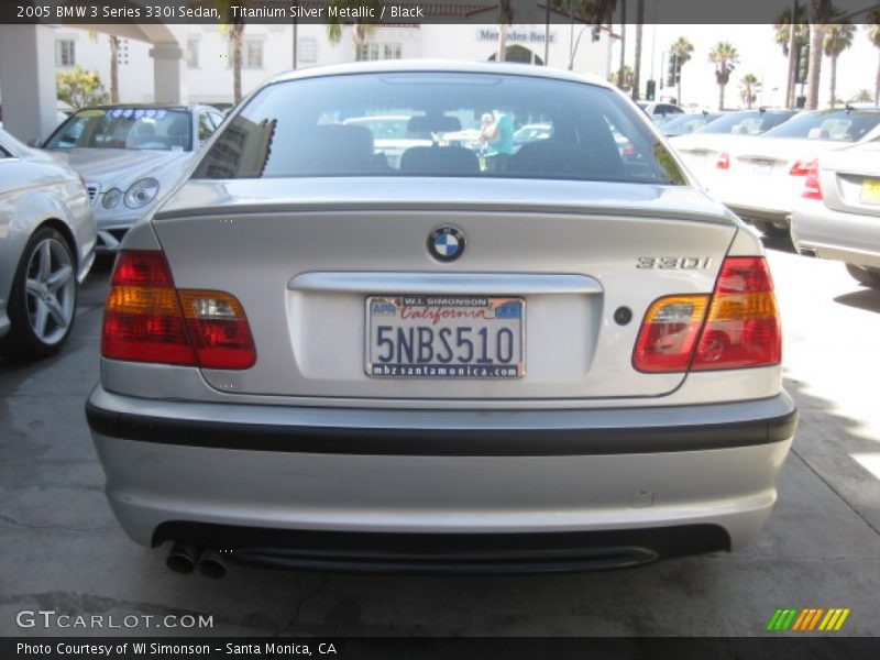 Titanium Silver Metallic / Black 2005 BMW 3 Series 330i Sedan