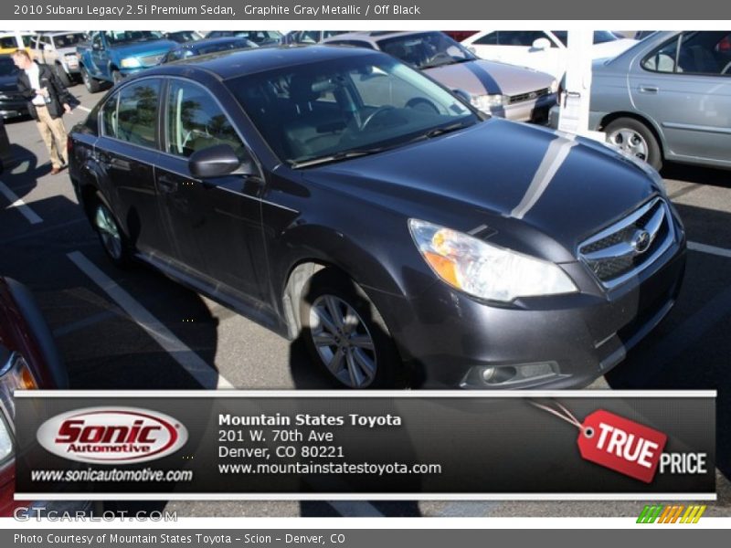 Graphite Gray Metallic / Off Black 2010 Subaru Legacy 2.5i Premium Sedan