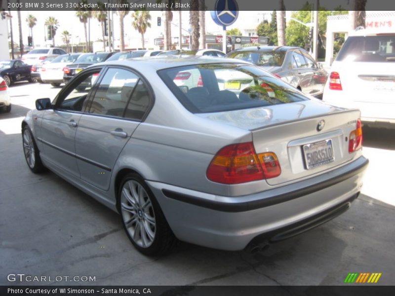 Titanium Silver Metallic / Black 2005 BMW 3 Series 330i Sedan