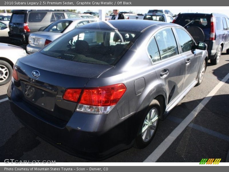 Graphite Gray Metallic / Off Black 2010 Subaru Legacy 2.5i Premium Sedan
