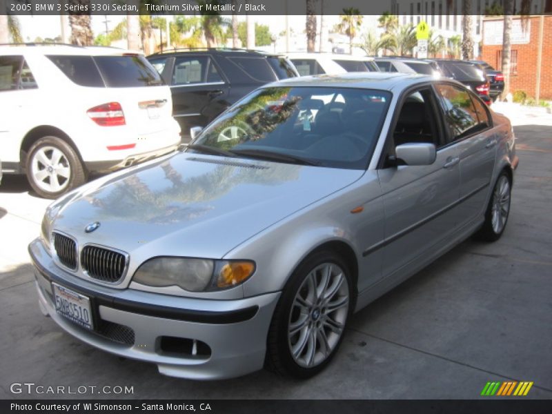 Titanium Silver Metallic / Black 2005 BMW 3 Series 330i Sedan