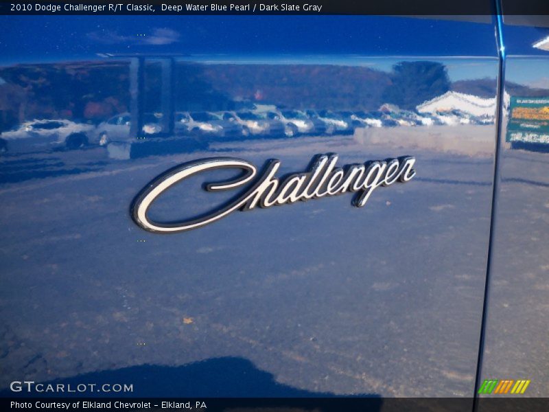 Deep Water Blue Pearl / Dark Slate Gray 2010 Dodge Challenger R/T Classic