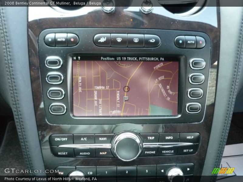Navigation of 2008 Continental GT Mulliner