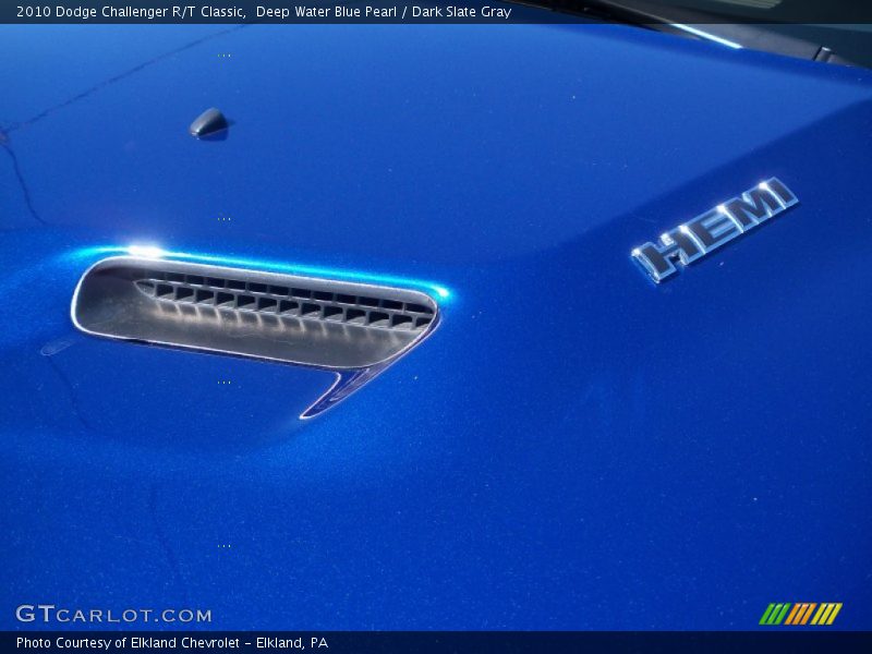 Deep Water Blue Pearl / Dark Slate Gray 2010 Dodge Challenger R/T Classic