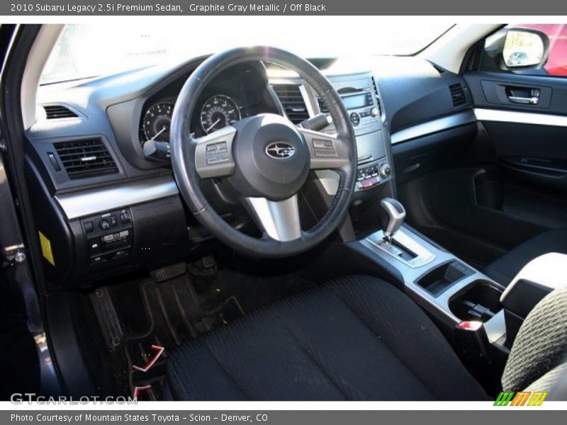 Graphite Gray Metallic / Off Black 2010 Subaru Legacy 2.5i Premium Sedan