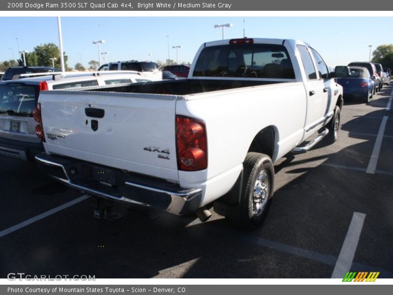 Bright White / Medium Slate Gray 2008 Dodge Ram 3500 SLT Quad Cab 4x4