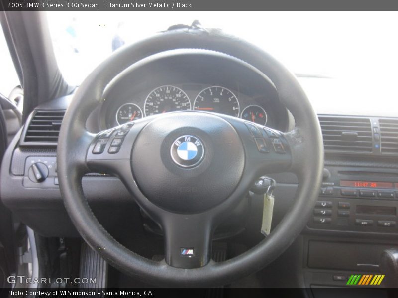 Titanium Silver Metallic / Black 2005 BMW 3 Series 330i Sedan