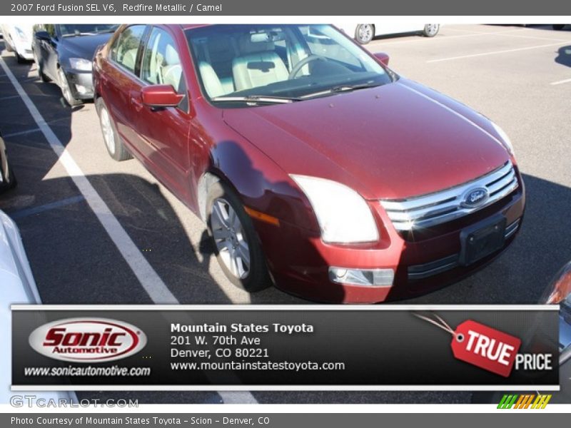 Redfire Metallic / Camel 2007 Ford Fusion SEL V6