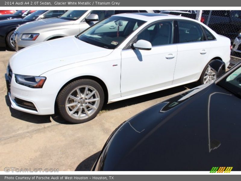 Glacier White Metallic / Titanium Grey 2014 Audi A4 2.0T Sedan