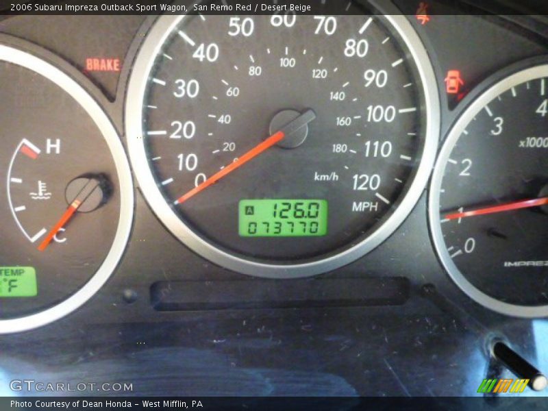 San Remo Red / Desert Beige 2006 Subaru Impreza Outback Sport Wagon