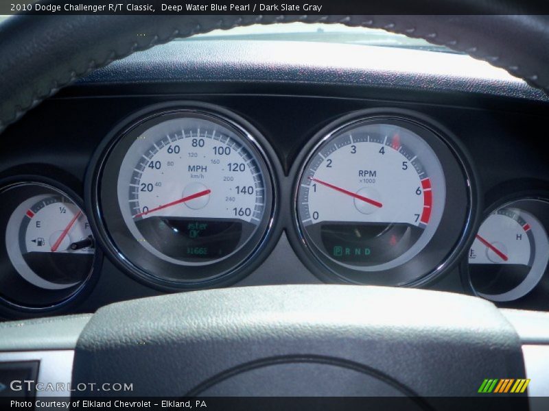 Deep Water Blue Pearl / Dark Slate Gray 2010 Dodge Challenger R/T Classic