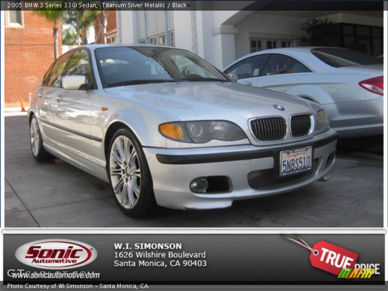 Titanium Silver Metallic / Black 2005 BMW 3 Series 330i Sedan