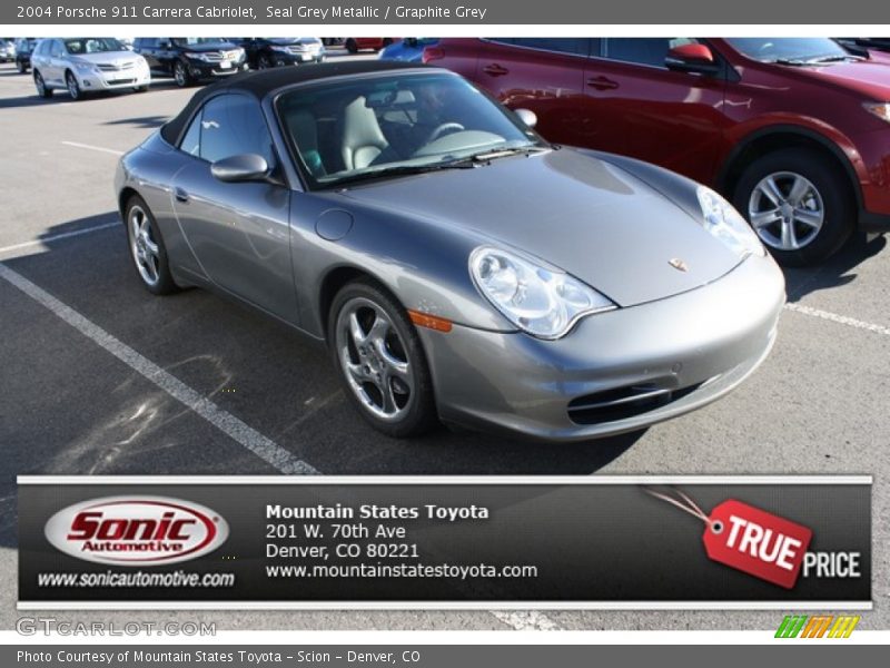 Seal Grey Metallic / Graphite Grey 2004 Porsche 911 Carrera Cabriolet