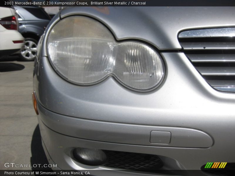 Brilliant Silver Metallic / Charcoal 2003 Mercedes-Benz C 230 Kompressor Coupe
