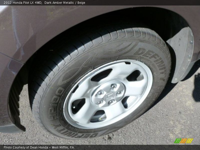 Dark Amber Metallic / Beige 2012 Honda Pilot LX 4WD