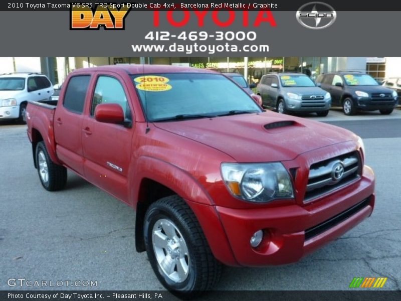 Barcelona Red Metallic / Graphite 2010 Toyota Tacoma V6 SR5 TRD Sport Double Cab 4x4