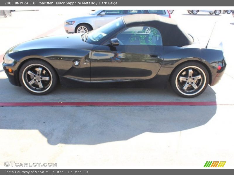 Black Sapphire Metallic / Dark Beige 2005 BMW Z4 3.0i Roadster