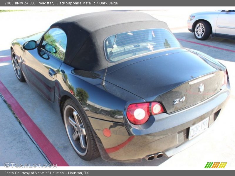 Black Sapphire Metallic / Dark Beige 2005 BMW Z4 3.0i Roadster