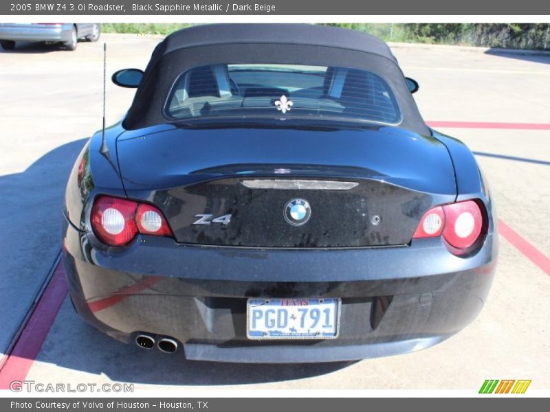 Black Sapphire Metallic / Dark Beige 2005 BMW Z4 3.0i Roadster