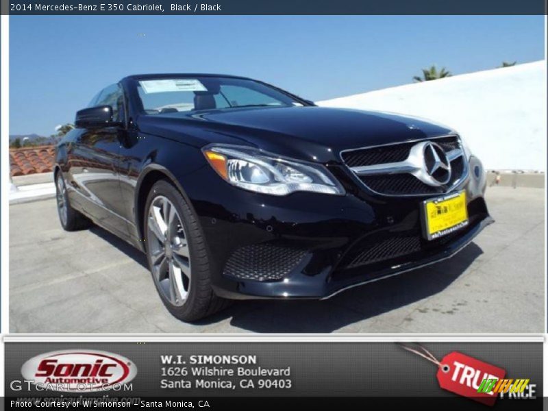 Black / Black 2014 Mercedes-Benz E 350 Cabriolet