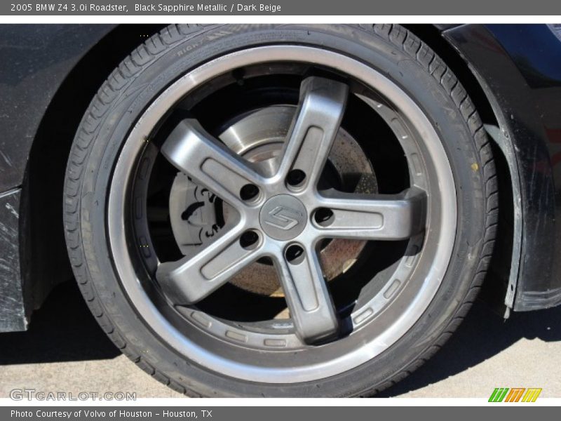 Black Sapphire Metallic / Dark Beige 2005 BMW Z4 3.0i Roadster