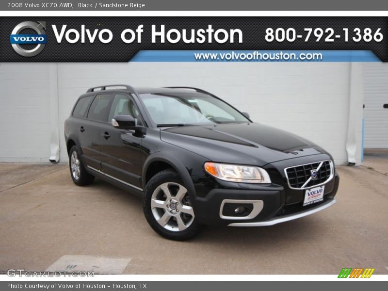 Black / Sandstone Beige 2008 Volvo XC70 AWD