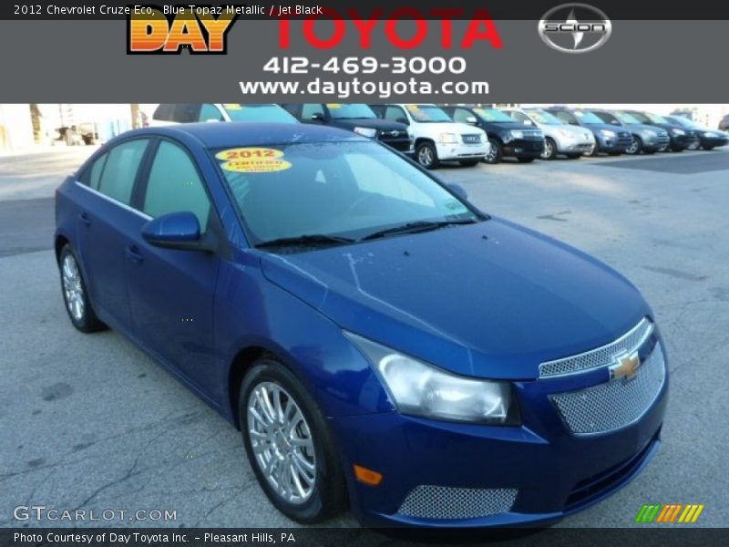 Blue Topaz Metallic / Jet Black 2012 Chevrolet Cruze Eco