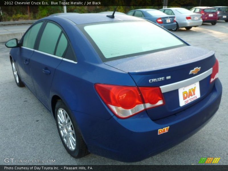 Blue Topaz Metallic / Jet Black 2012 Chevrolet Cruze Eco