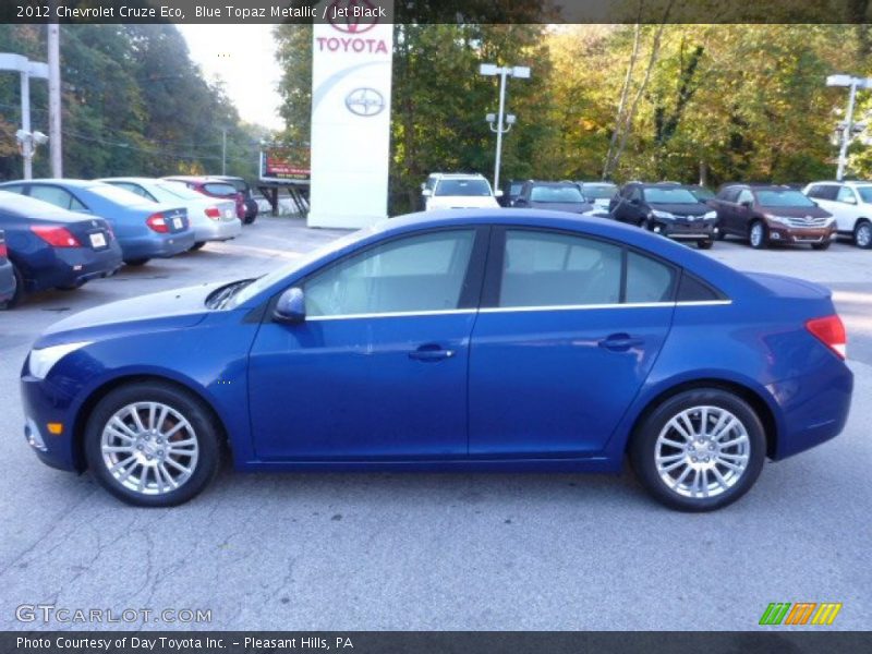 Blue Topaz Metallic / Jet Black 2012 Chevrolet Cruze Eco