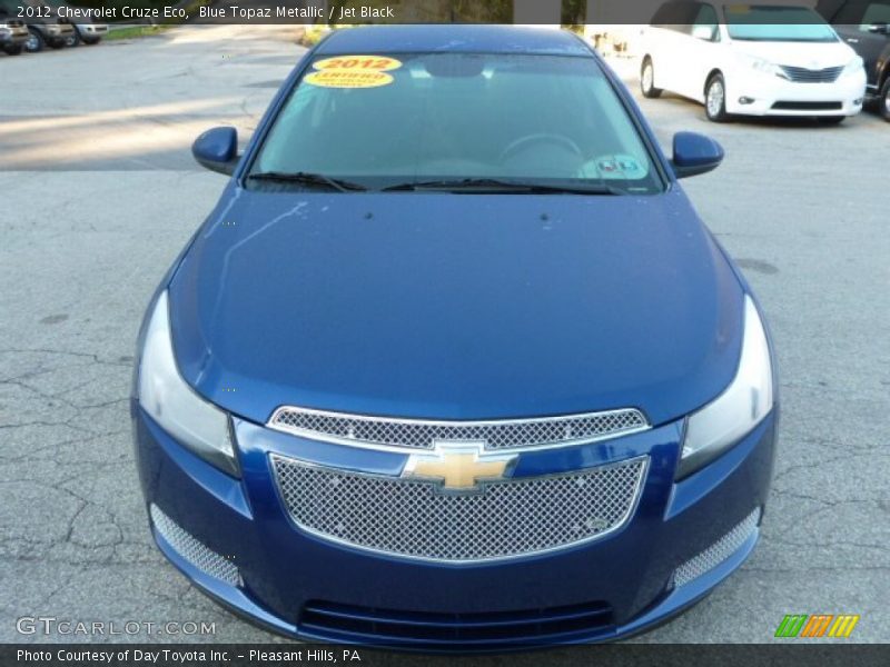 Blue Topaz Metallic / Jet Black 2012 Chevrolet Cruze Eco