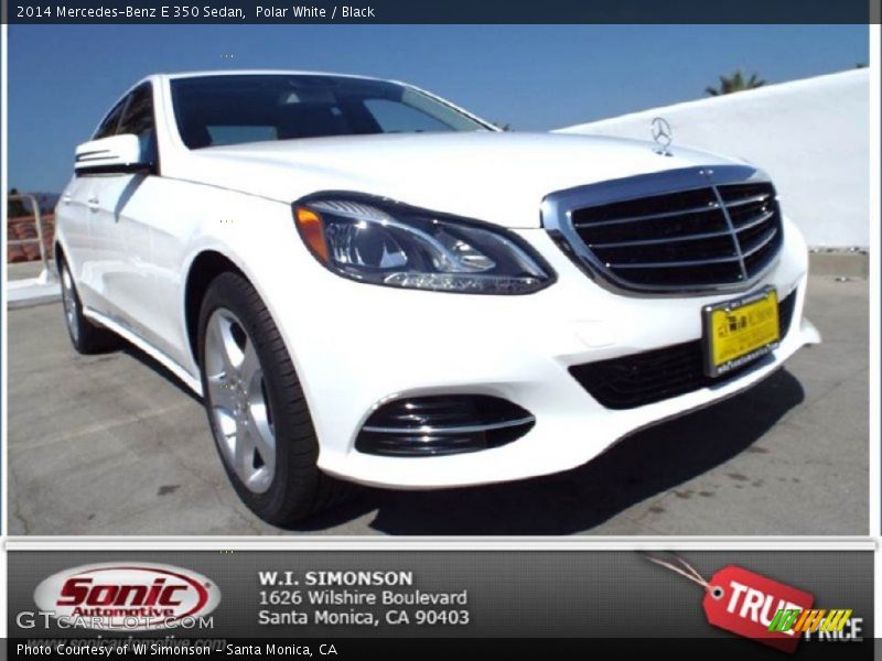 Polar White / Black 2014 Mercedes-Benz E 350 Sedan