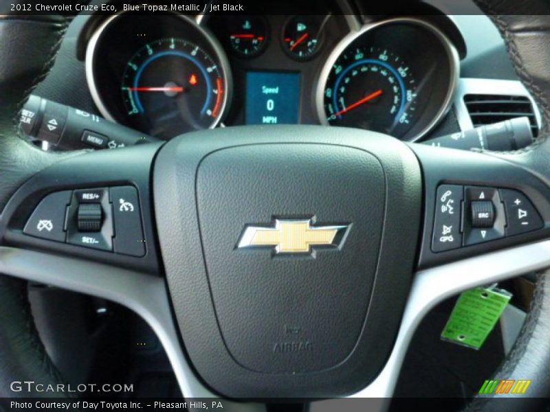 Blue Topaz Metallic / Jet Black 2012 Chevrolet Cruze Eco