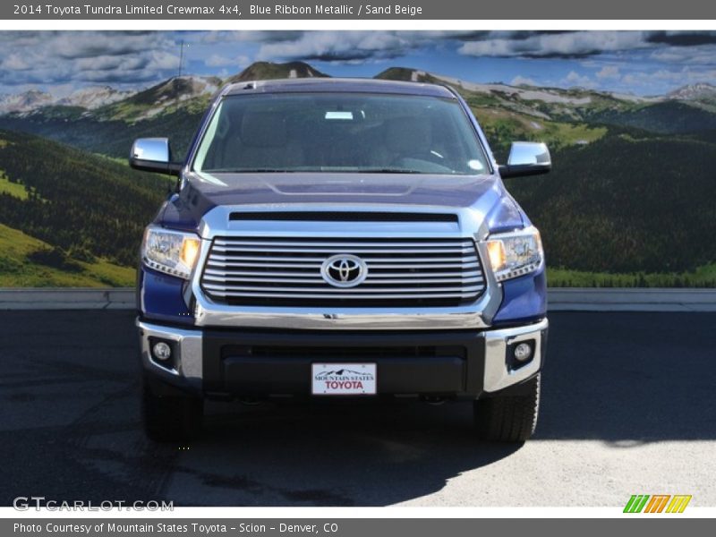 Blue Ribbon Metallic / Sand Beige 2014 Toyota Tundra Limited Crewmax 4x4