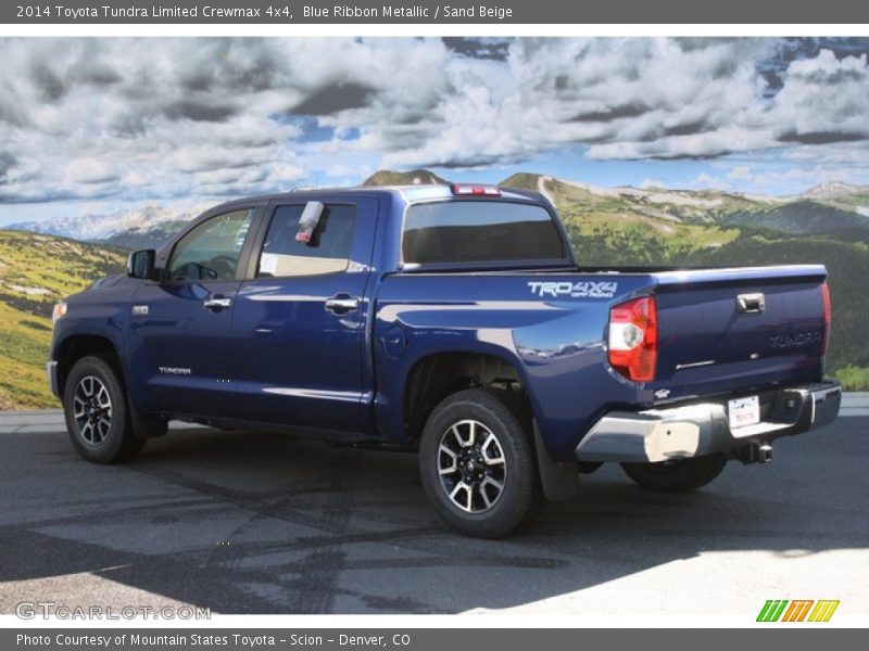 Blue Ribbon Metallic / Sand Beige 2014 Toyota Tundra Limited Crewmax 4x4