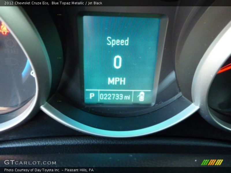 Blue Topaz Metallic / Jet Black 2012 Chevrolet Cruze Eco