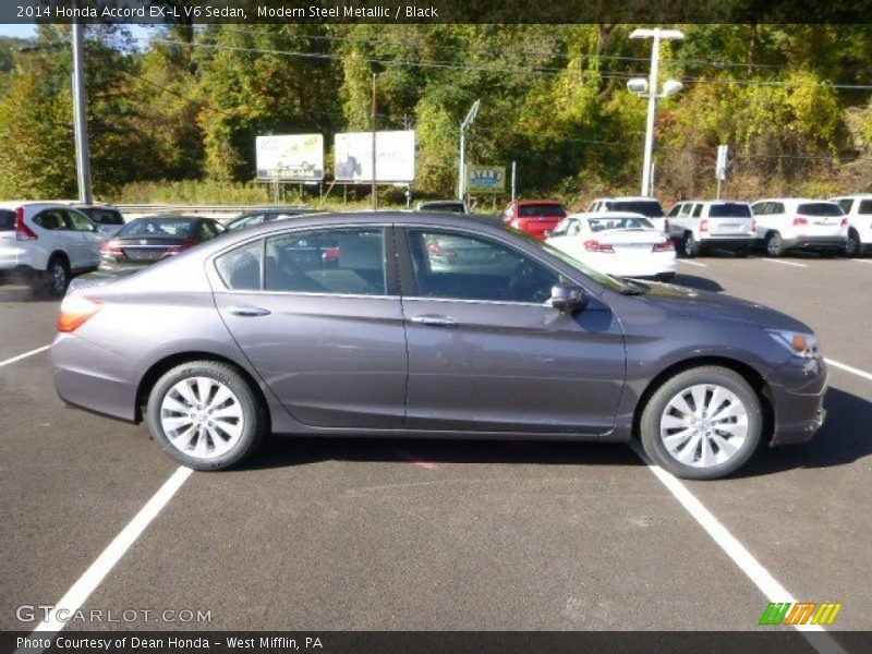 Modern Steel Metallic / Black 2014 Honda Accord EX-L V6 Sedan