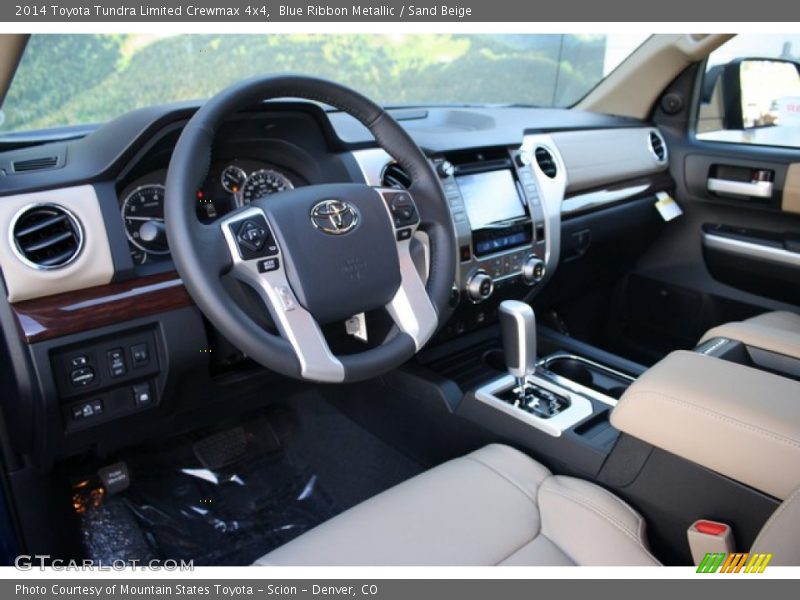 Blue Ribbon Metallic / Sand Beige 2014 Toyota Tundra Limited Crewmax 4x4